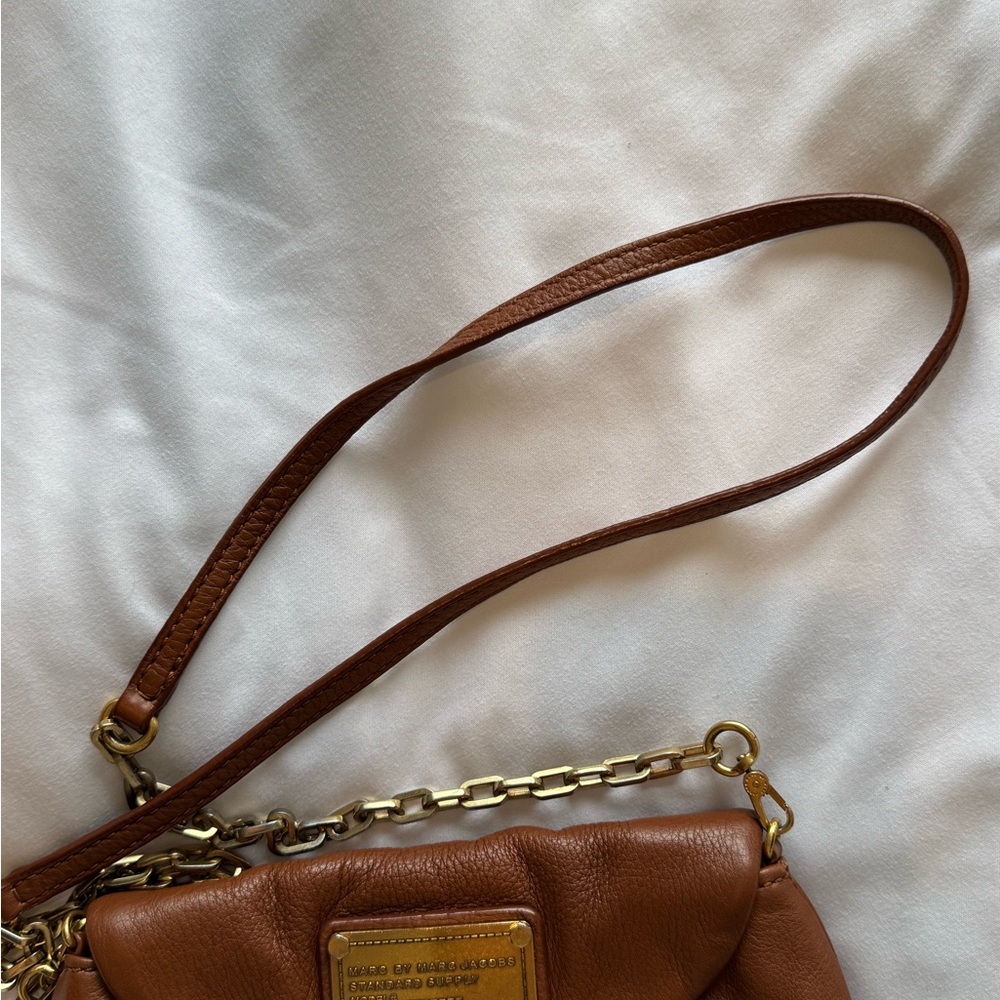 Marc by Marc Jacobs Karlie Brown Leather Crossbody Purse Bag - Picture 5 of 10